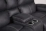 Deegan Charcoal 77" Power Reclining Loveseat With Console - Top