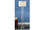 58 Inch Clear Glass Cylinder + Chrome Floor Lamp - Signature