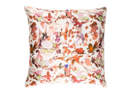 Accent Pillow-Watercolor Leaves Coral 22X22 - Main
