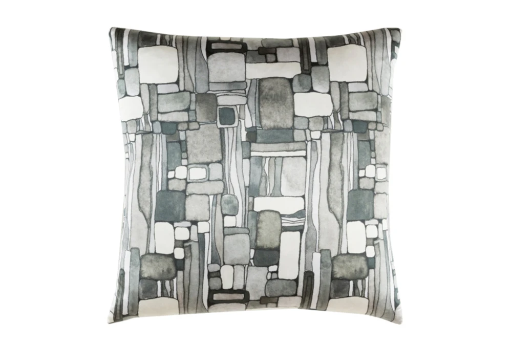 Accent Pillow-Watercolor Mosaic Grey 20X20