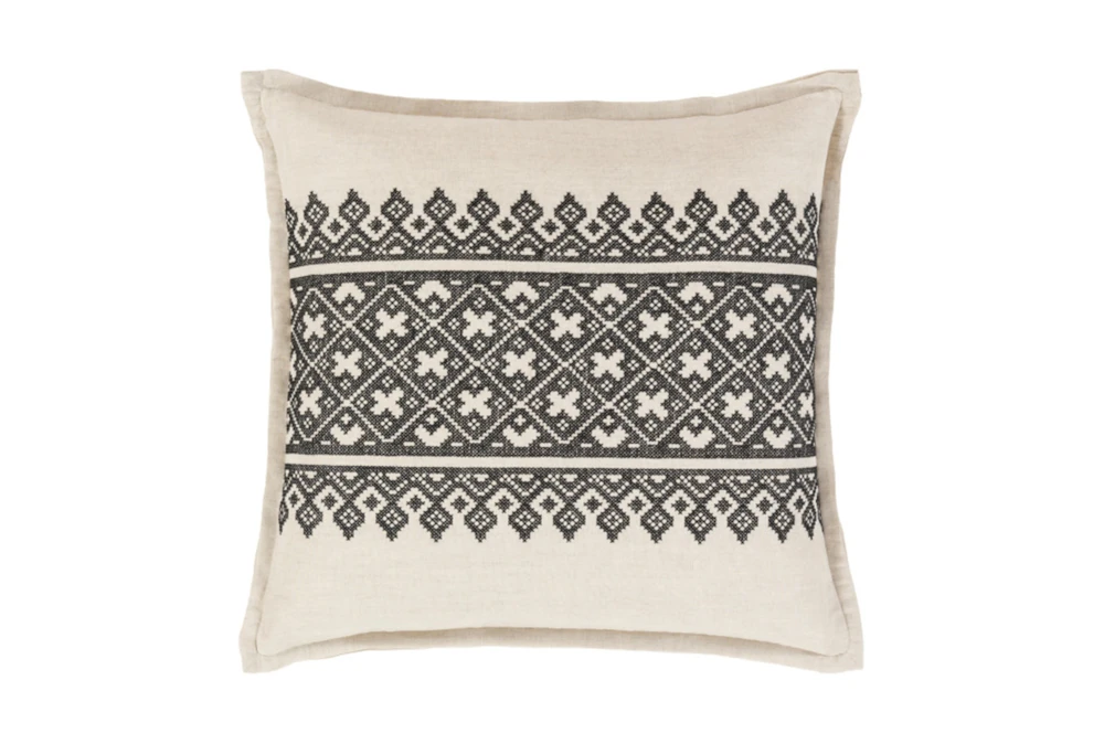 Accent Pillow-Black Lace Band 20X20