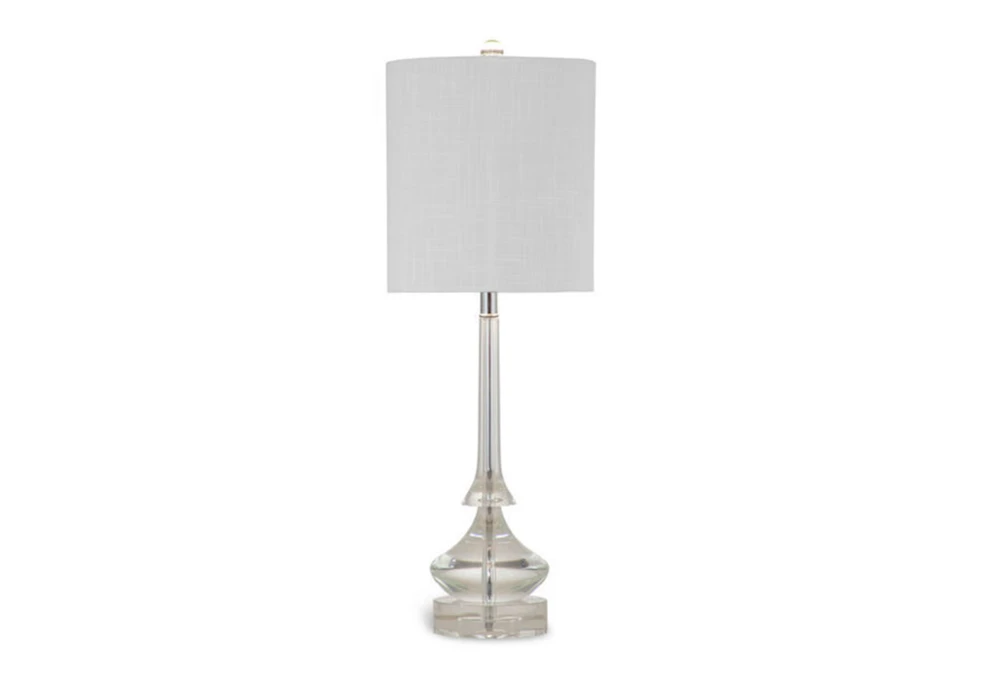 29 Inch Clear Crystal Genie Base Buffet Table Lamp