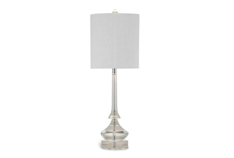 29 Inch Clear Crystal Genie Base Buffet Table Lamp - 360