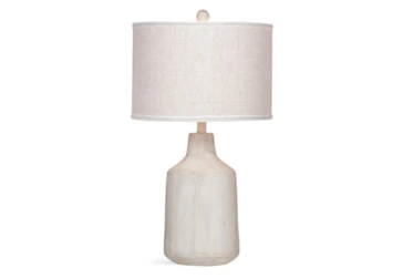27 Inch White Cement Rustic Jug Table Lamp