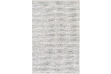 2'x3' Rug-Leather And Cotton Grid Grey