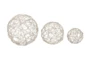 3 Piece Set Silver Spheres - Detail