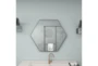35X41 Wood Hexagon Wall Mirror - Room