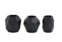 3 Piece Set Black Prizm Vases - Signature