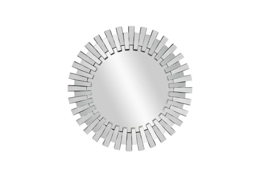 41X41 Sunburst Slat Round Wall Mirror - 360