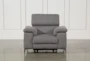 Talin Grey Power Recliner With USB - Side