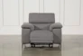 Talin Grey Power Recliner With USB - Right
