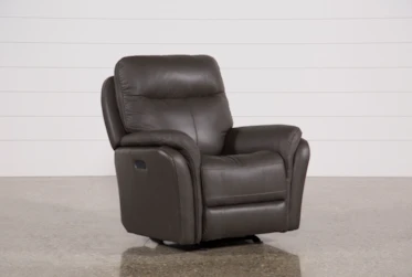 Bowie Leather Power Gliding Recliner With Power Headrest