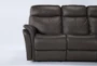 Bowie Leather 85" Power Reclining Sofa With Power Headrest - Side