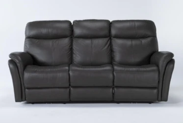 Bowie Leather 85" Power Reclining Sofa with Power Headrest & USB