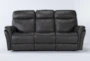 Bowie Leather 85" Power Reclining Sofa With Power Headrest - Signature