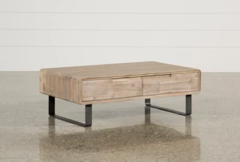 Forma Natural Rectangle Coffee Table With Storage       