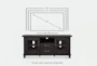 Jaxon 68 Inch TV Stand With Glass Doors - Dimensions Diagram