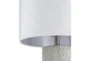 Table Lamp-White Chevron Ceramic - Detail