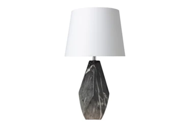 Table Lamp-Grey Faux Marble Dimensions