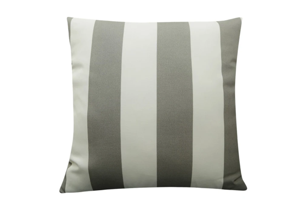 Accent Pillow-Wide Stripe Grey 18X18