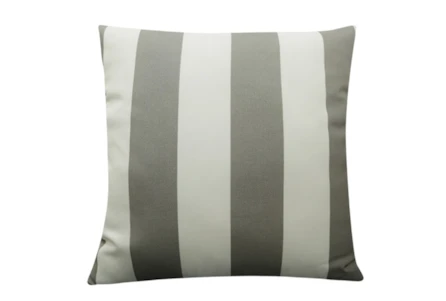 Accent Pillow-Wide Stripe Grey 18X18 - Main