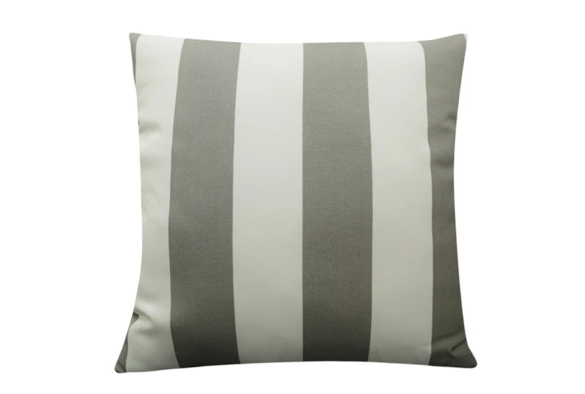 Accent Pillow-Wide Stripe Grey 18X18 - 360