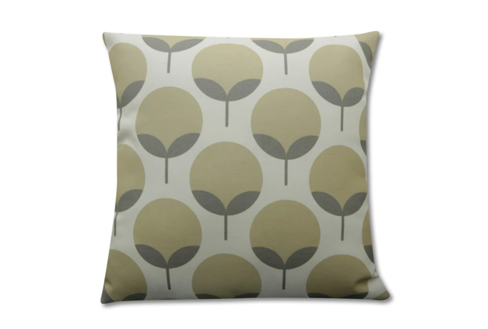 Accent Pillow-Modern Blooms Taupe 18X18