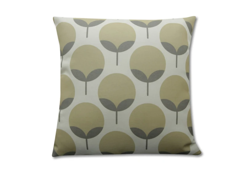 Accent Pillow-Modern Blooms Taupe 18X18 - 360