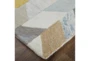 9'5"x13'5" Rug-Blue And Yellow Boho Chevron - Front