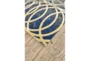 8'x11' Rug-Cobalt And Yellow Faded Rings - Front