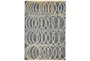 8'x11' Rug-Cobalt And Yellow Faded Rings - Signature
