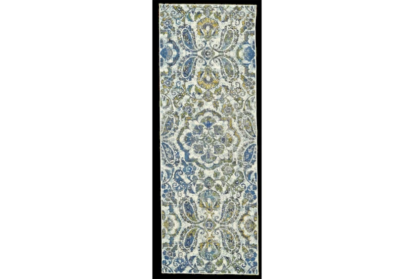 2'8"x7'8" Rug-Cobalt And Yellow Large Medallion - 360