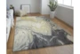 5'x8' Rug-Grey And Yellow Marbled Swirl - Room