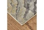 2'8"x7'8" Rug-Grey And Yellow Marbled Swirl - Detail