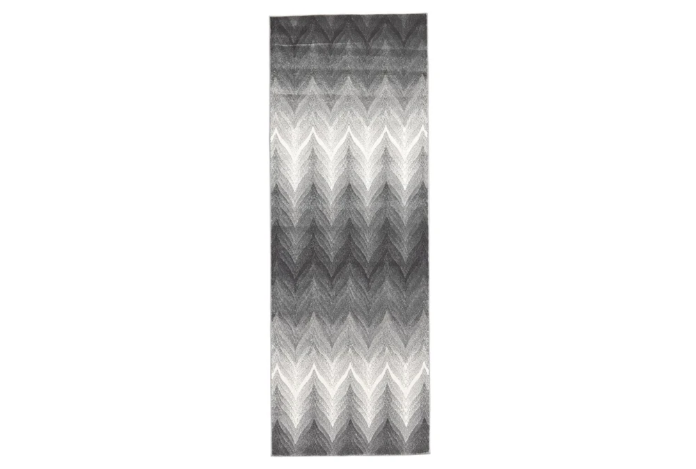 2'8"x7'8" Rug-Charcoal Ombre Flamestitch