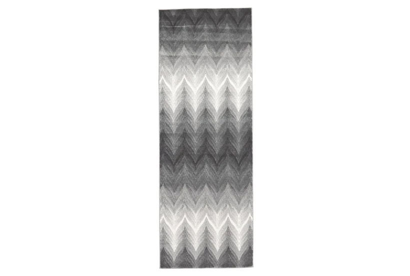 2'8"x7'8" Rug-Charcoal Ombre Flamestitch - 360