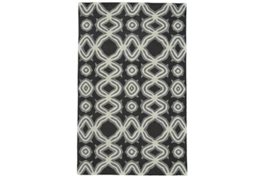 5'x8' Rug-Black Tribal Print