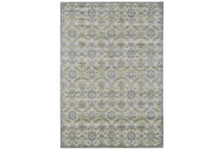 5'x8' Rug-Spa And Green Small Floral Medallions