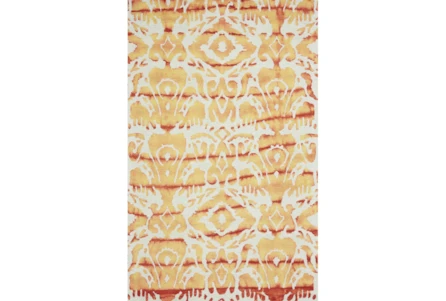 2'x3' Rug-Orange Tie Dye Ikat - Main