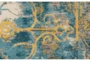 5'3"x7'5" Rug-Aqua And Yellow Distressed Medallion - Detail