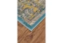 5'3"x7'5" Rug-Aqua And Yellow Distressed Medallion - Front