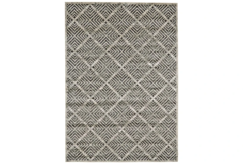 5'x8' Rug-Charcoal Distressed Diamonds | Living Spaces