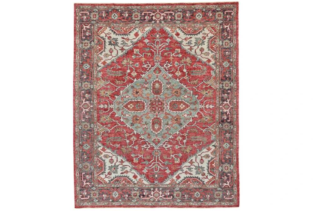 2'x3' Rug-H& Knotted Saturated Red & Charcoal Traditional