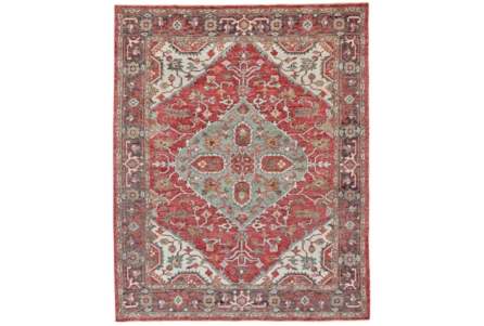 2'x3' Rug-H& Knotted Saturated Red & Charcoal Traditional - Main