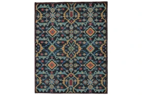 2'x3' Rug-Hand Knotted Saturated Blue Traditonal
