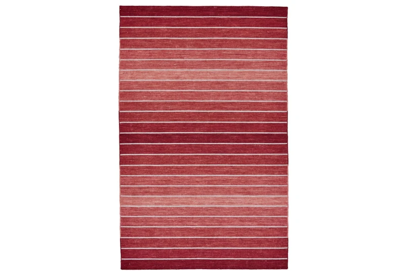 5'x8' Rug-Red Ombre Stripe Flat Weave - 360
