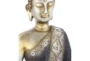 Resin Black And Brown Sitting Buddha - Detail
