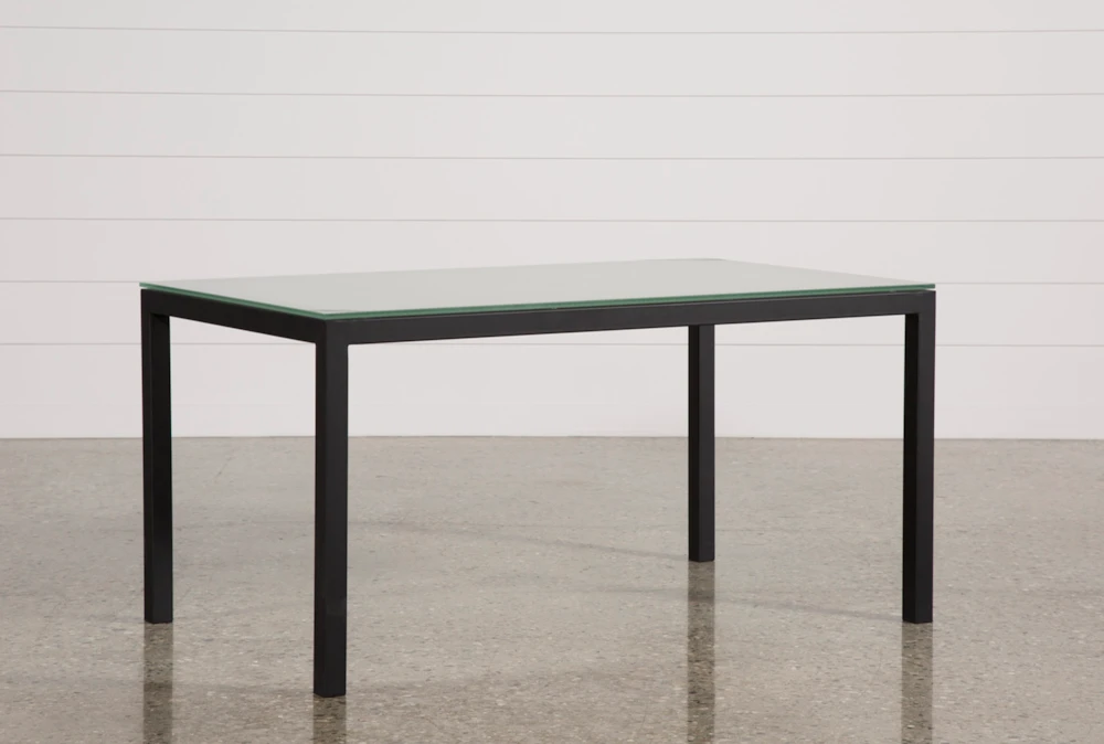 Ina Matte Black 60 Inch Dining Table W/Frosted Glass
