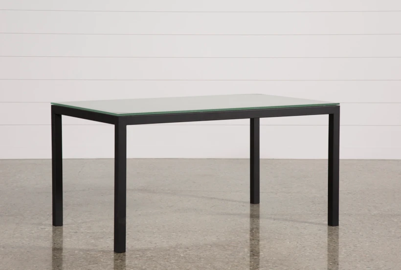 Ina Matte Black 60 Inch Dining Table W/Frosted Glass - 360
