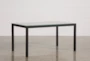 Ina Matte Black 60 Inch Dining Table W/Frosted Glass - Signature